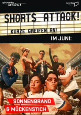Filmplakat Shorts Attack - Sonnenbrand und Mückenstich